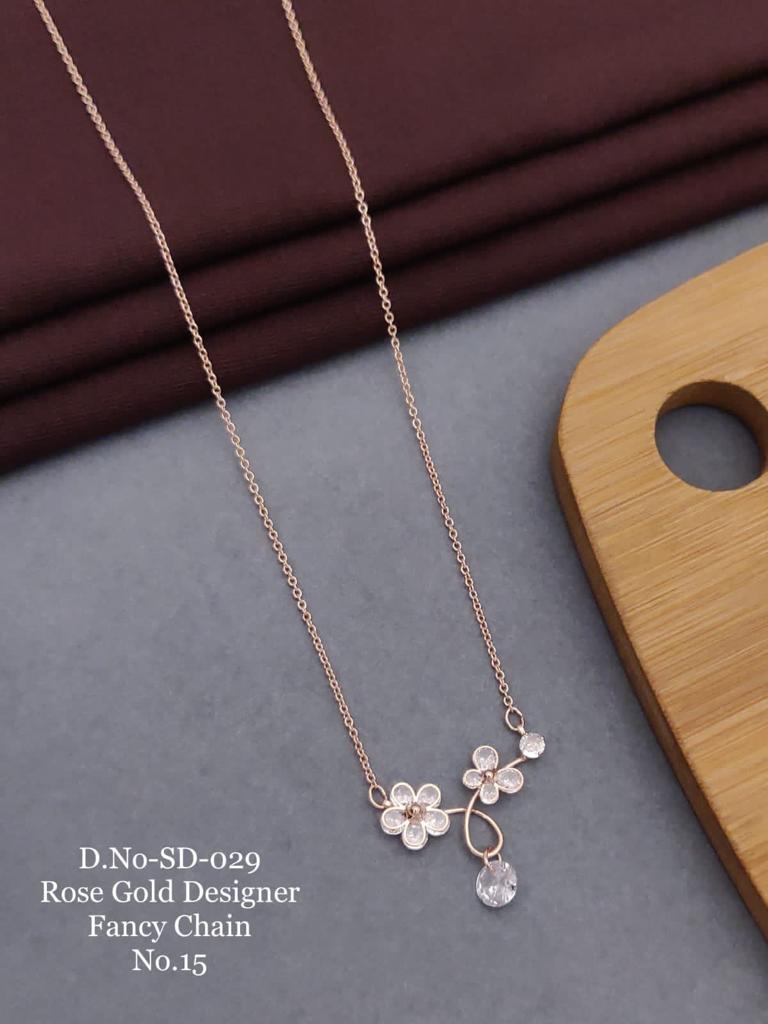 Rose Gold And Silver Designer Chain Catalog
